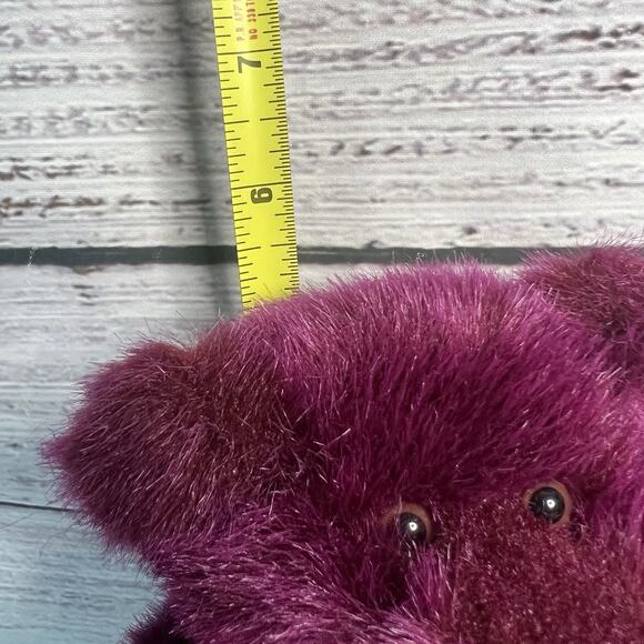 Russ Bear Purple Heart Hugger Berries NEW 8" Pink Heart Purple Teddy Bear - Picture 9 of 13